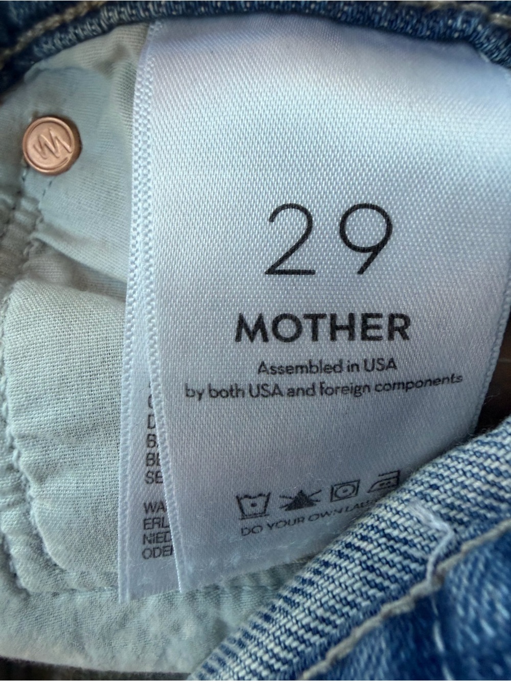 Mother Jeans The Dodger Skimp High Waist Cuff Hem Wide Leg Jeans size 29 - Picture 10 of 11